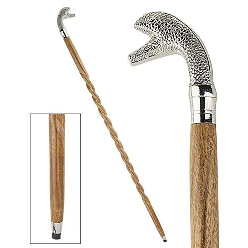 Design Toscano Animal Menagerie Chrome-Plated Walking Stick Collection: Snake - Thumbnail 3