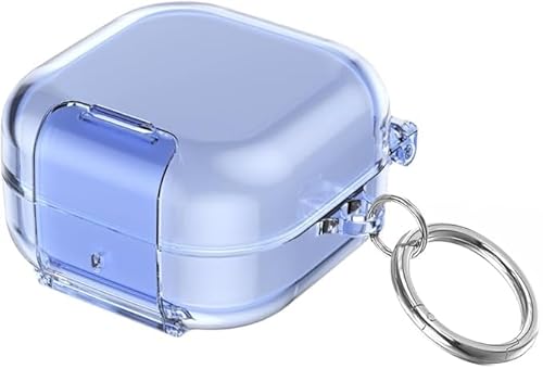 �yFotee�zFor Galaxy Buds4 �P�[�X Buds 4 Pro �N���A �J�o�[ ���� �ϏՌ� TPU �\�t�g �X�^���h�@�\���� �V���v�� �J���r�i�t�� �P�[�X �ی�J�o�[ (�N���A�u���[)