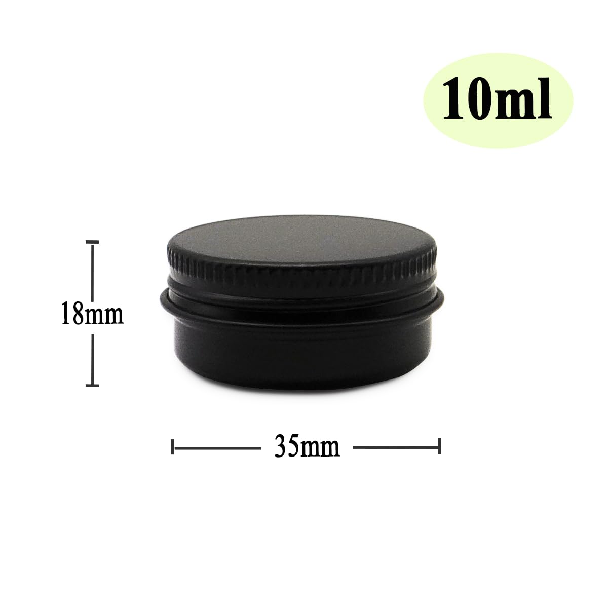 Wopanxye 10ml Aluminum Tin Jar, 1/3 oz Makeup Containers - Image 2