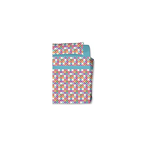 Parure de lit Cosmic Bleu Javier Larrainzar 105 cm housse drap taie coton