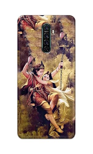 Image of Printed Hard Back Cover for Realme X2 Pro Back Cover (Radha Krishna Love -J1) -190724(EA)