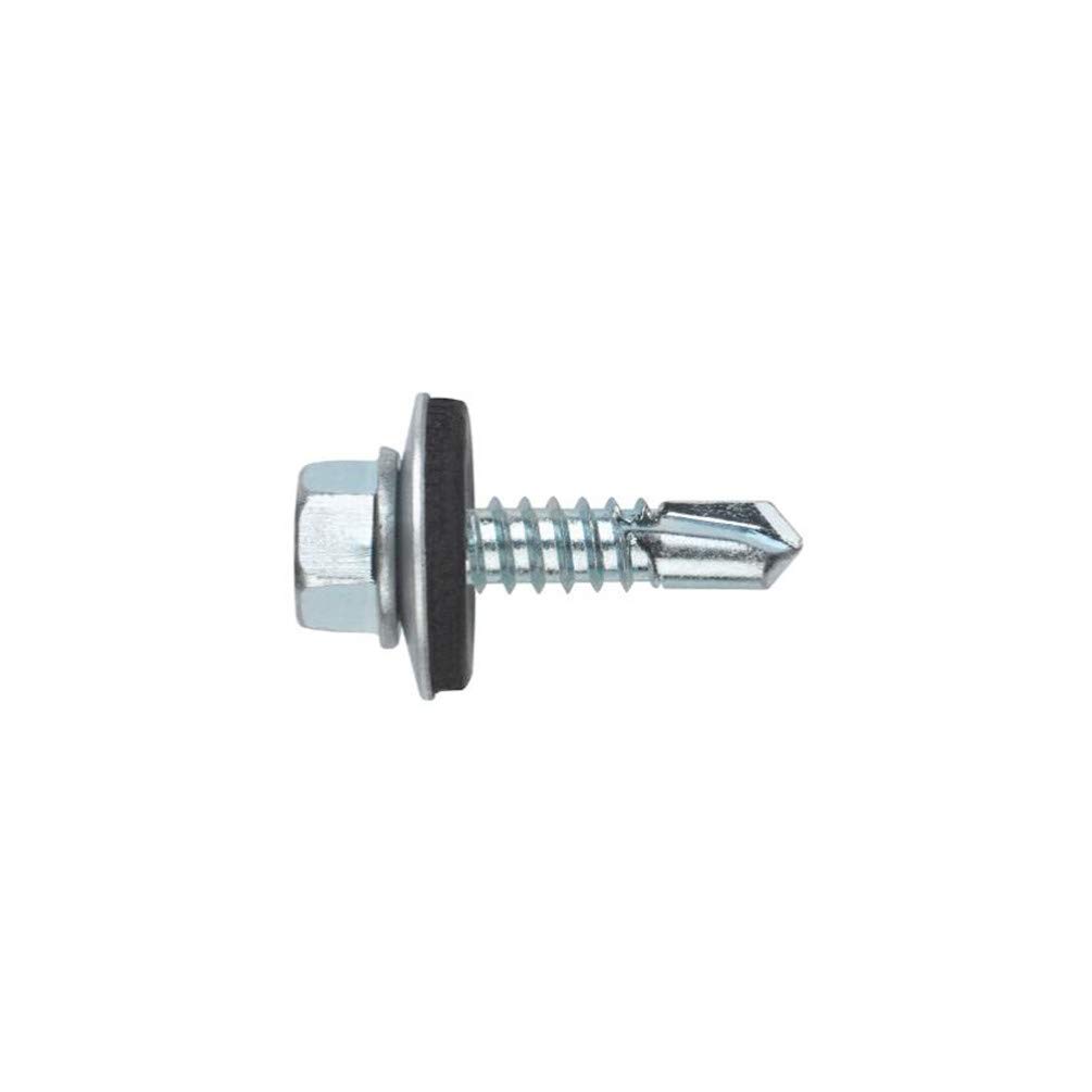 Index 184 ABE256380 Index ABE256380-Tornillo Altotadrante de Cabeza Hexagonal Con arandela vulcanizada de Acero-EPDM (6.3 x 80 P25, 100 uds.)