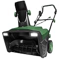 20-Inch Electric Snow Blower, 15A Corded Snow Thrower with 30ft Throwing Distance, 10" Depth Clearing, Dual LED Light, Walk-Behind Snow Blowers for Walkways and Driveways