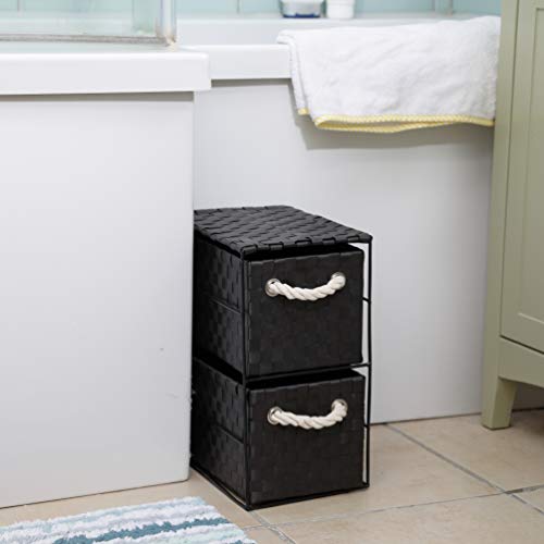 Rangement de bureau compact 2 tiroirs noir pour organiser vos petits espaces - 7