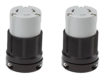 OCS Parts 6-Pack NEMA L6-20 Grounding Locking Connectors | 2 Pole 3 Wire