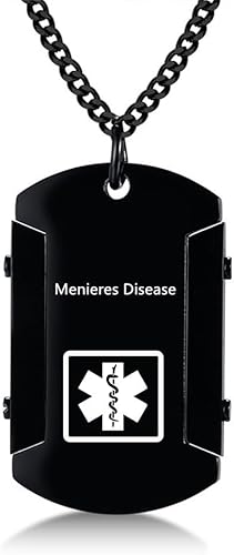 Miniatura 26 de Collar de identificación de alerta médica para hombres, grabado con láser, collar con colgante de etiqueta de acero inoxidable, identificación