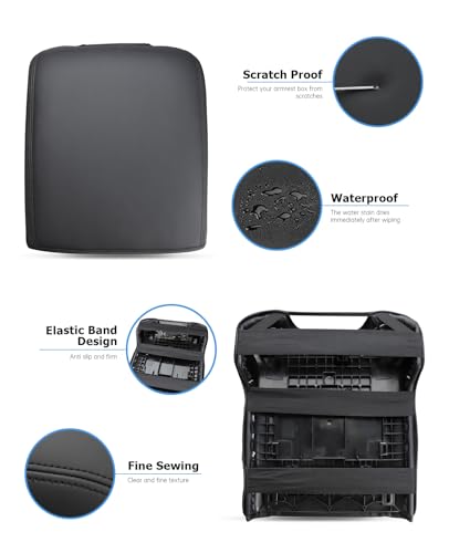 Image of INTGET Center Console Cover for Ford F250 F350 F450 F550 2011 2012 2013 2014 2015 2016 Super Duty Accessories for F-250 F-350 F-450 F-550 Truck Car Interior Armrest Arm Rest Cushion Pad