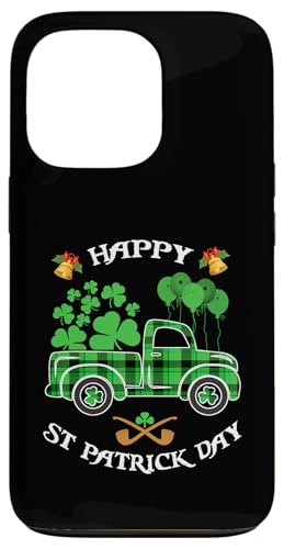 Happy St. Patrick Day �g���b�N �o�b�t�@���[ �`�F�b�N�� �V�������b�N �����Y ���f�B�[�X �X�}�z�P�[�X iPhone 13 Pro �p