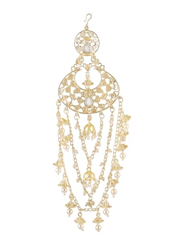 Image of OOMPH Jewellery Ethnic Sheeshphool-Kundan Jadau Floral Design for Women & Girls Stylish - DPH161DST4RKH184RKH235 PA201