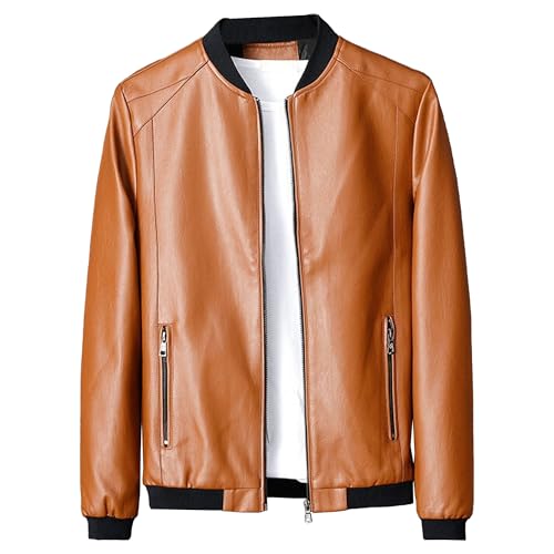 Blouson bomber homme orange DGKaxiyaHM la veste ajustée idéale pour vos sorties d'automne