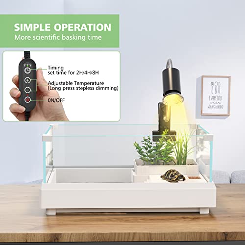 Silicar SYHL-03 Reptile Heat Lamp, Timing Turtle Light Uvb/Uva Basking Spot Lamp thumb #3