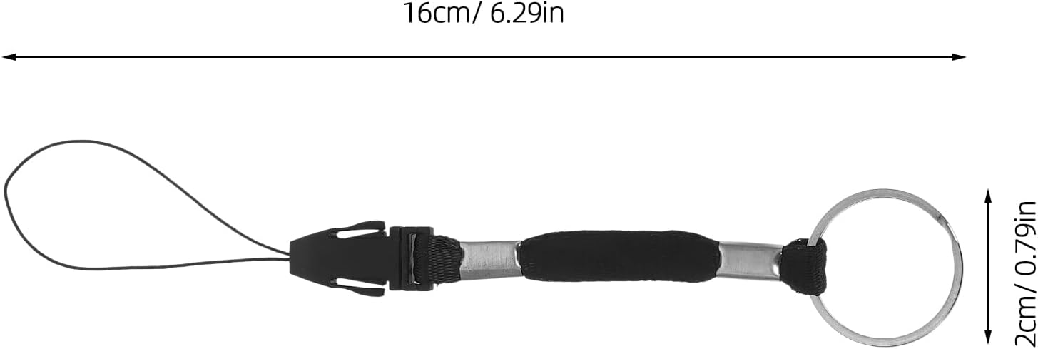 Operitacx 10Pcs Detachable Nylon Flashlight Tail Rope Lanyards with Buckle for Key Holder Phone Tether Short Wrist Strap - Image 3