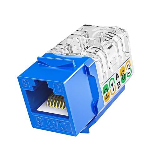 Prise RJ45 Cat6 coudée 90° : connecteur Ethernet fin pour panneau de brassage et prise murale (x10)