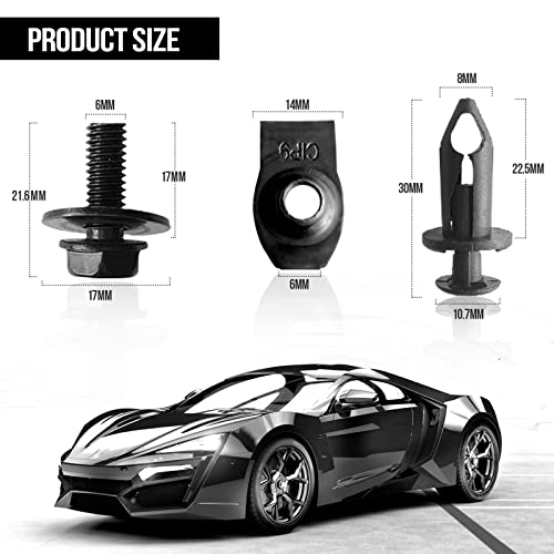 Image of 35Pcs Engine Under Cover Splash Shield Body Bolts Screws, Bumper Clips Extruded U-Nuts Kit Compatible with Nissan 350z 370z Infiniti G35 G37 EX35 FX35 FX45