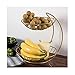 Owocowy talerz Creative 2 Tier Fruit Bowl,Blattop Metalowy Kosz Owoc Kosz,Wyświetlacz Stoisko Dla Owoc Warzywo Chleb Przechowuj owoce (Color : Gold)