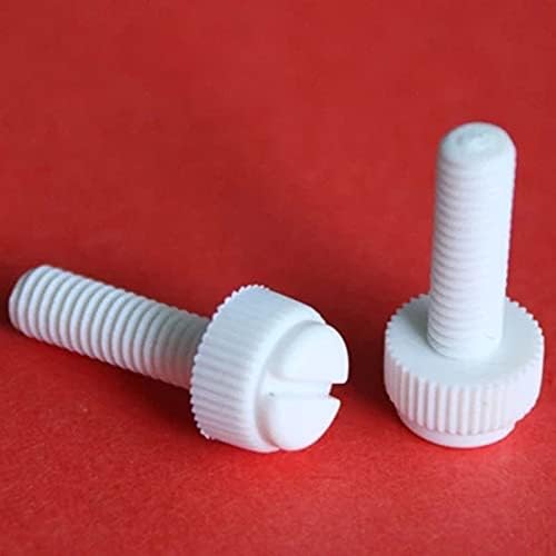M5 PP Slotted Knurled Screw Plastic Slot 2PCS Thumb Screw Knurled Multicolor Screws Bolts M5x16/20/2Screws White Length 6mm-40mm - (Size: M5x 40mm(15pcs))