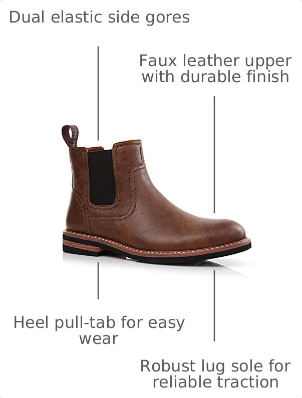 Image of Polar Fox Men's Classic High-Top Chelsea Boot | Stylish Slip-On Ankle Boot for Dress, Casual & Formal Wear