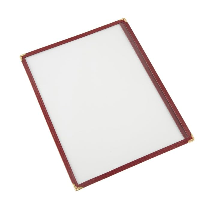 CAC Foodservice 1 Pocket Menu Cover MCP1-58GN Green 8.5x5.5 inch image 2
