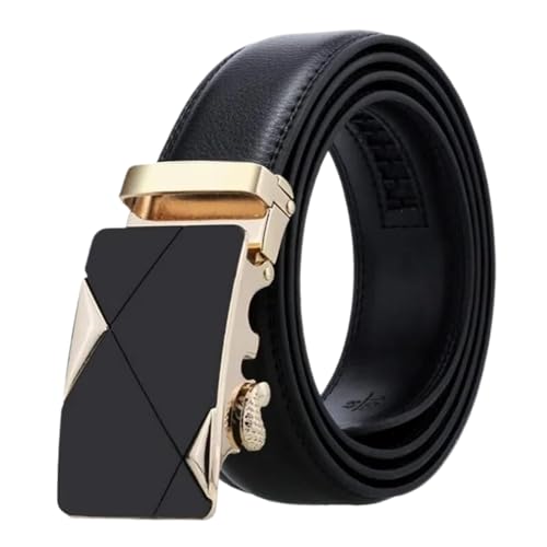 KONGNY 3.5Cm 110-170Cm Longue Ceinture Grande Taille Ceinture En Cuir Hommes Boucle Automatique Ceintures Pour Hommes Cliquet Gratuit