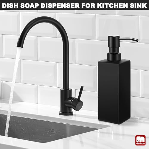 image for GM GMISUN GMISUN Black Soap Dispenser Bathroom, Glass Hand Soap Dispen