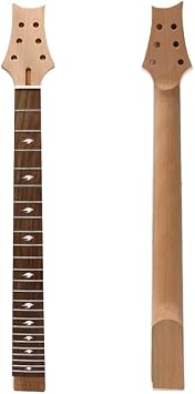 Mahogany Guitar Neck - 24 Fret Guitar Neck with Rosewood Fingerboard - 25.5" Scale Set in heel for Superior Tone