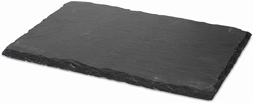 Miniatura 2 de BOSKA Plato de pizarra para servir  Grande para presentación de queso, tapas, pan y postres  Losa de tabla con pies antideslizantes  Tabla de corte