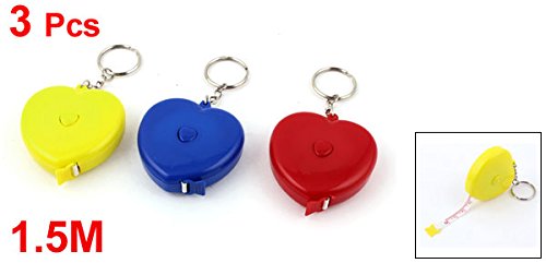 Cinta métrica uxcell 1.5 m forma corazón x3 miniatura 2