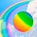 Kicko Rainbow Playground Ball - 16 Inch Neon Colored Giant Play Bouncer - Perfect Accessory on Parties, Events, Gatherings, Beaches, Road Trips, and Playgrounds - for Kids of All Ages