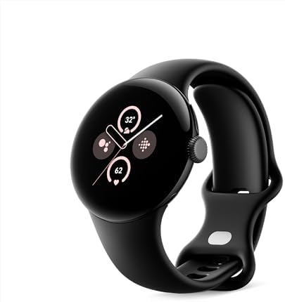 Google Pixel Watch 2 (Previous Model) with the Best of Fitbit - Heart Rate Tracking, Stress Management, Safety Features - Android Smartwatch - Matte Black Aluminum Case - Obsidian Active Band - LTE