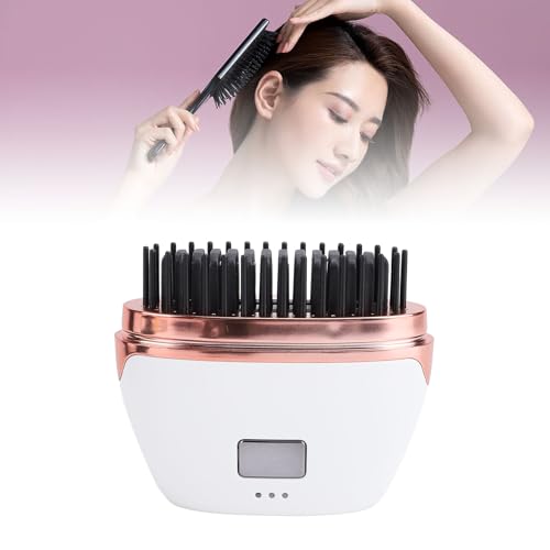 Image of Cordless Hair Straightener Brush, 25W MCH Ceramic Heating Portable Straightening Comb with 3 Temperature Settings, Lightweight for Easy Styling on the Go