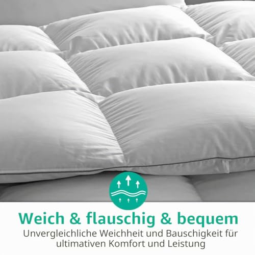 APSMILE Ganzjahres Daunendecke 135x200cm Gänsedaunen und Gänsefedern, Federbettdecke 135x200 cm, Hotel Collection Duvet… – Ansicht 5