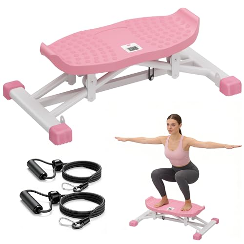 DlandHome Balance Board, Rock Stepper with 2 Resistance Bands &