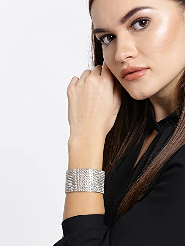 Crystal-Studded Bangles Bracelets - Valentine Jewellery