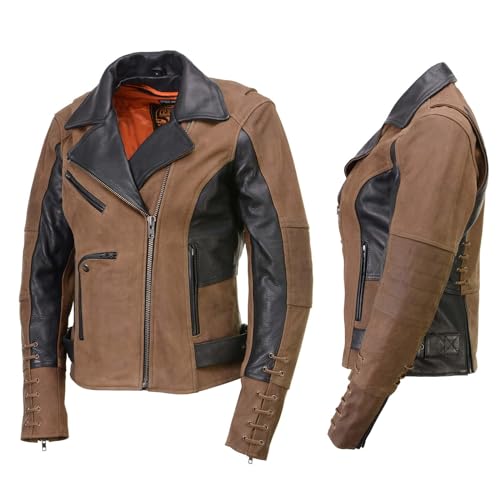 Image of Milwaukee Leather Women's Classic Premium Leather Motorcycle MC Style Riding Jacket
