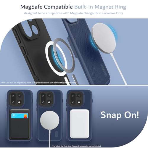 Image of TUDIA MergeGrip [Magsafe Compatible] for OnePlus 15 5G Back Cover (2025) - [Military Grade Drop Tested] Dual Layer Shockproof Slim Rugged Heavy Duty Tough Protective Phone Case - Indigo Blue