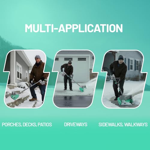Litheli Cordless Snow Shovel, 20V 12'' Electric Snow Blower for Driveway, Battery Powered Snow Thrower, 4.0Ah Battery and Fast Charger Included - Image 5