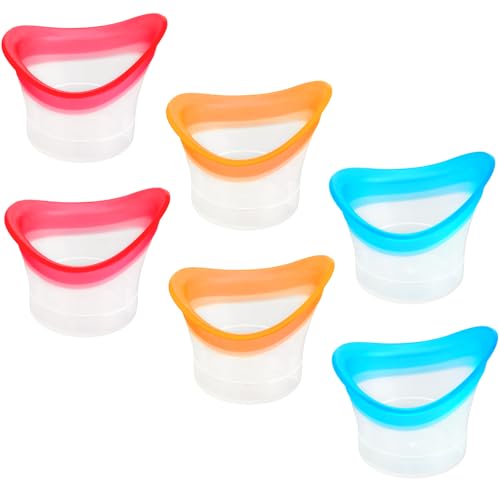Qianyu Eye Wash Cups for Eye Wash Bath Kit 6 Pack Silicone Eyes Cleaning Cup Reusable Eyewash Cleaner Cups Portable Eyes Rinse Cup Care Tool for Relief Cleansing Make up Dust Quick Discomfort
