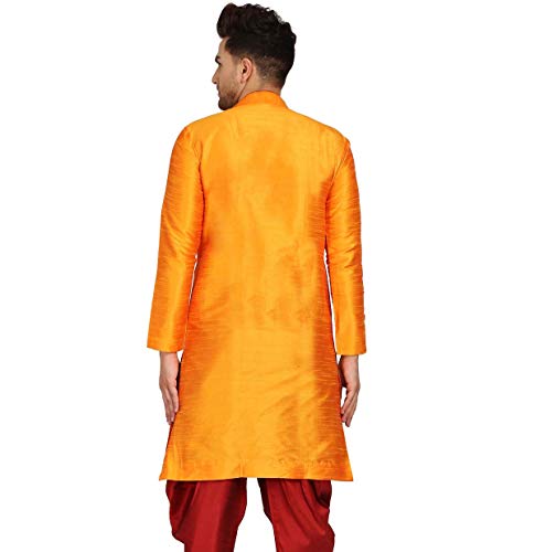 Image of Men's Ethnic Silk Loop Button Kurta
