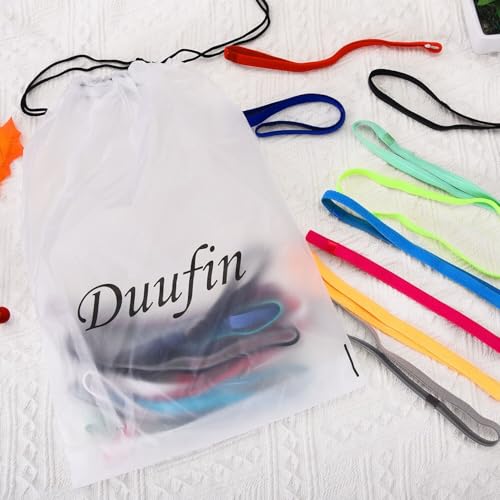Duufin 20 Pieces Elastic Headbands Non Slip Sport Headband Colorful Hair Bands Workout Headband Sweatband Fashion Yoga, Running Elastic Sports Headbands for Women, Men and Girls, 14 Colors