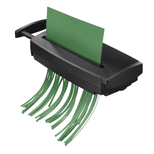 Hama Aktenvernichter P2 T2 E2 (Papierschredder mit Sicherheitsstufe, mit Einzug, auch für Plastikkarten, ideal als Aktenvernichter Aufsatz für Papierkorb, Streifenschnitt, ausziehbar) schwarz