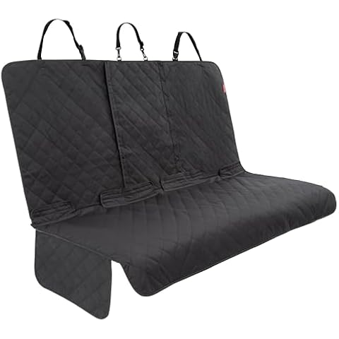 Lusso Gear Dog Car Seat Cover for Back Seat - Waterproof Dog Seat Cover for Back Seat - Non-Slip Back Seat Cover Stays in Place - Black Rear Seat Cover for Car, Truck and SUV - Car Seat Protector Cover