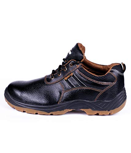 Hillson Black Leather Tech Safety Sporty Shoes - 09