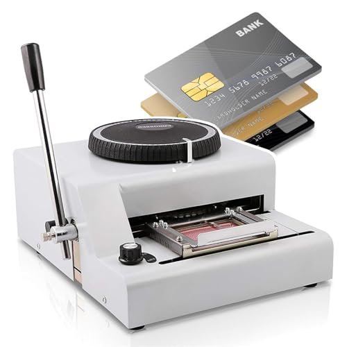 Image of RoyceBee 72-Character Manual Stamping Machine PVC/ID/Credit Card Embosser Code Printer, Card Embosser Embossing Machine for Gift Card Printer Letterpress Stamping Print Machine