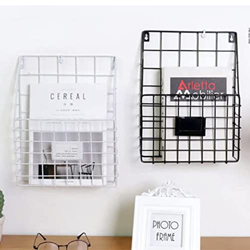 Bandeja organizadora multiusos blanca de rejilla para pared 3