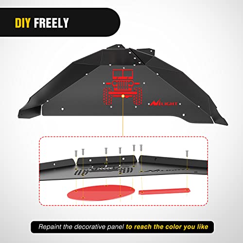 Image of Nilight Rear Inner Fender Liners Steel Wheel Cover Fit for 2007-2018 Wrangler JK JKU 4WD (4-Door /2-Door) Unlimited Bolt-on Style Fender Flares Splash Guards