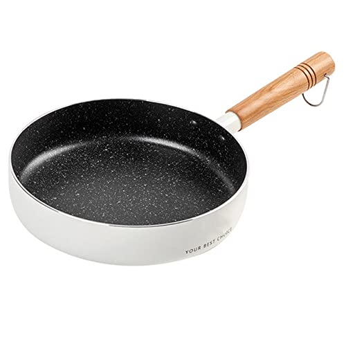 YXSH Frying Pan White Frying Pan with Nonstick Diamond Infused Coating Kitchen Induction Compatible Nonstick Frying Pans