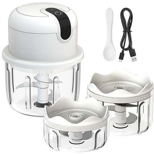 RHAFAYRE Mini Garlic Chopper, Cordless Electric Food Chopper Small Processor, 3 Cup for Vegetable...