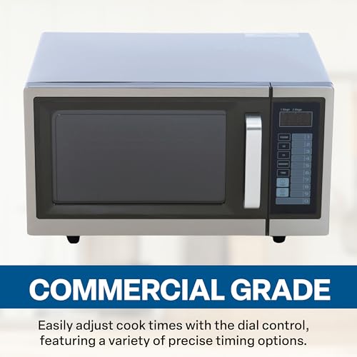 FSE-Commercial-Microwave-with-Digital-Touch-Pad-Control-1-Cubic-Feet-Interior-Stainless-Steel-1000-Watts-UL-and-NSF-Approved