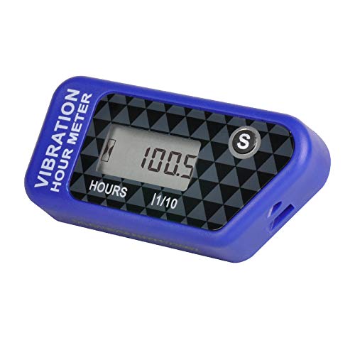 Compteur d'heures sans fil numérique Runleader,opération de vibration pour chariot de golf,tracteur,générateur,compresseur,tronçonneuse,moto,moto (016B-BU)