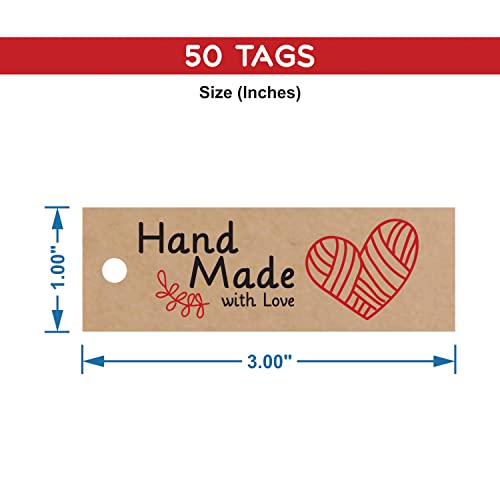 Image of Clickedin - Thank You Brown Tags for Packaging with String 50 Pieces